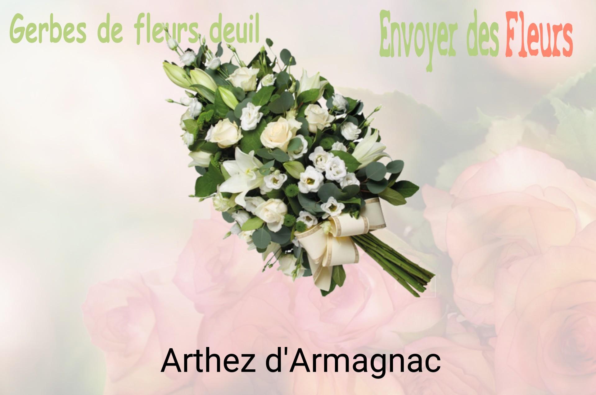 Gerbe de fleurs de deuil livrée à Arthez-d'Armagnac